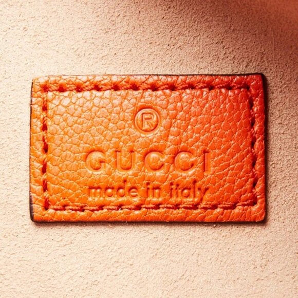 Gucci Orange Leather Double G Aphrodite Mini Shoulder Bag - Picture 8 of 12